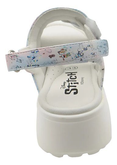 SANDALIAS NIÑA PLATAFORMA STITCH BLANCO - 3