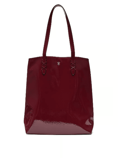 BOLSO CARTERA VICTORIA'S SECRET PARA MUJER TIPO TOTE CON CIERRE Y LOGO ROJO