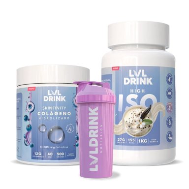 PACK PROTEÍNA VAINILLA + COLÁGENO HIDROLIZADO CON BIOTINA Y VITAMINAS + SHAKER GRATIS