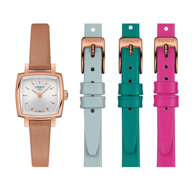 TISSOT LOVELY SQUARE SUMMER KIT ROSE GOLD LADIES WATCH - 1