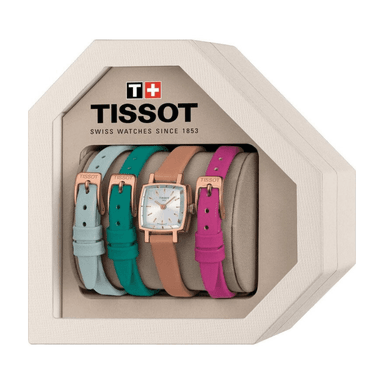 TISSOT LOVELY SQUARE SUMMER KIT ROSE GOLD LADIES WATCH - 2