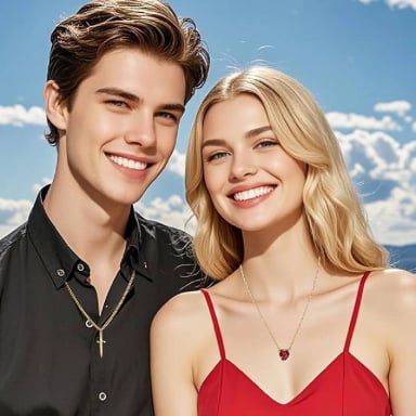 COLLAR DE PAREJA CORAZÓN Y ESPADA REGALO UNICO EXCLUSIVO - 5