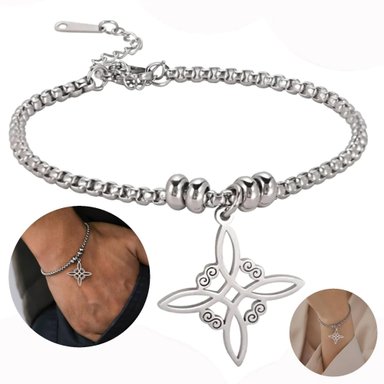 PULSERA NUDO DE BRUJA ACERO INOXIDABLE - 1