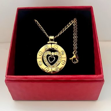 COLLAR DE PAREJA ESCALERA AL CIELO DORAMA ACERO DISEÑO UNICO - 5