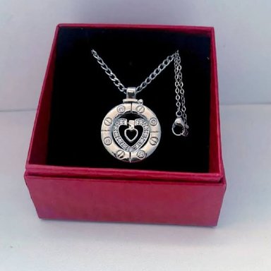 COLLAR DE PAREJA ESCALERA AL CIELO DORAMA ACERO DISEÑO UNICO - 2