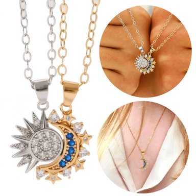 COLLAR SOL Y LUNA PARA PAREJA AMISTAD AMOR DETALLE REGALO BO COLLAR LUNA Y SOLCOLLAR SOL Y LUNA PARA PAREJA AMISTAD AMOR DETALLE