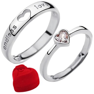 DUO ANILLO PARA PAREJA - REGALO ENAMORADOS ,NOVIOS