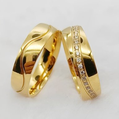 ANILLO DE PAREJA MATRIMONIO PROMESA DE AMOR - ESTUCHE GRATIS - 3