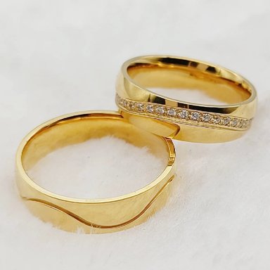 ANILLO DE PAREJA MATRIMONIO PROMESA DE AMOR - ESTUCHE GRATIS - 4