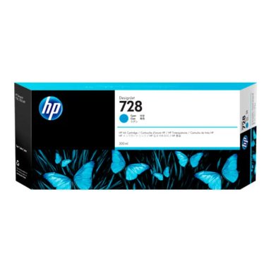 TINTA HP 728 F9K17A CYAN 300ML HP DESIGNJET T730, T830