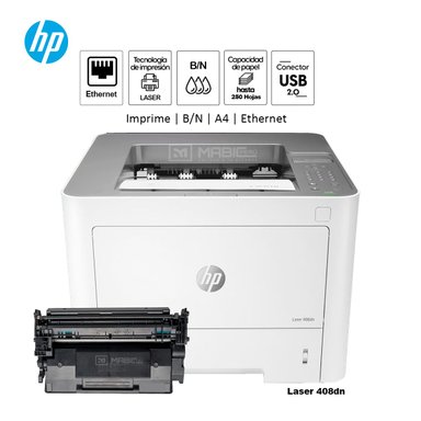 IMPRESORA MONOCROMÁTICA HP LASER 408DN USB 2.0 ETHERNET - 1