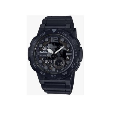 RELOJ CASIO AEQ-100W-1BVCF HOMBRE CUARZO DISPLAY ANALÓGICO-DIGITAL NEGRO - 1