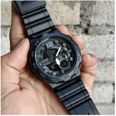 RELOJ CASIO AEQ-100W-1BVCF HOMBRE CUARZO DISPLAY ANALÓGICO-DIGITAL NEGRO - 2