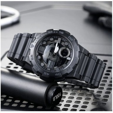 RELOJ CASIO AEQ-100W-1BVCF HOMBRE CUARZO DISPLAY ANALÓGICO-DIGITAL NEGRO - 3