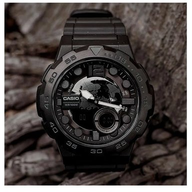 RELOJ CASIO AEQ-100W-1BVCF HOMBRE CUARZO DISPLAY ANALÓGICO-DIGITAL NEGRO - 4