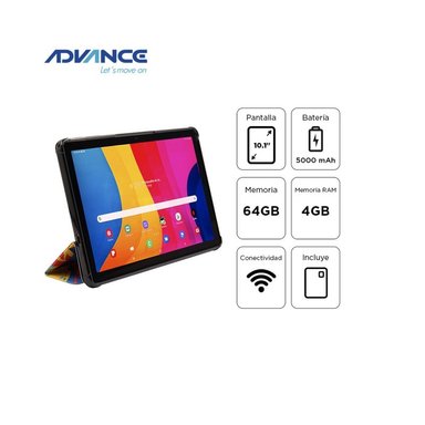 TABLET ADVANCE SMARTPAD SP3703 WIFI 10.1 PULGADAS WXGA IPS A333 1.75GHZ 4GB 64GB ANDROID 15 GRIS - 3