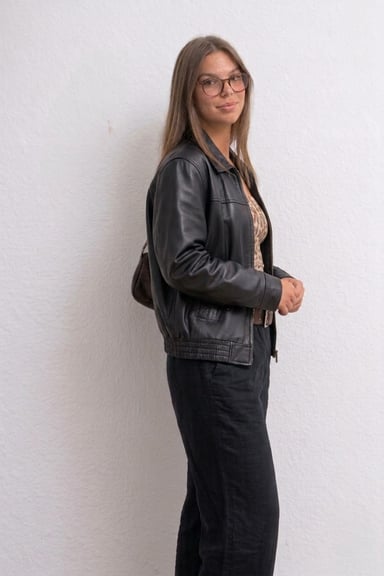 CASACA NEGRA JACKET BOMBER DE MUJER - 2
