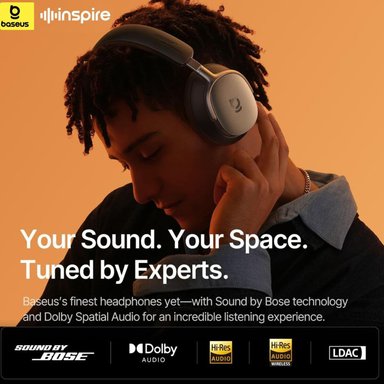 AUDIFONOS INALAMBRICOS BASEUS XH1 HEADPHONES, SONIDO POR BOSE, CANCELACION PREMIUN RUIDO -48DB, HI-R - 2