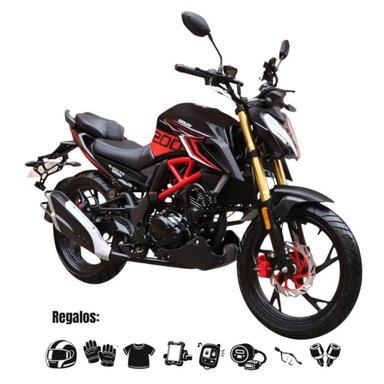 MOTO SONLINK SL200-F9, 200CC, 13.6HP BARRAS MONOSHOCK NEGRO