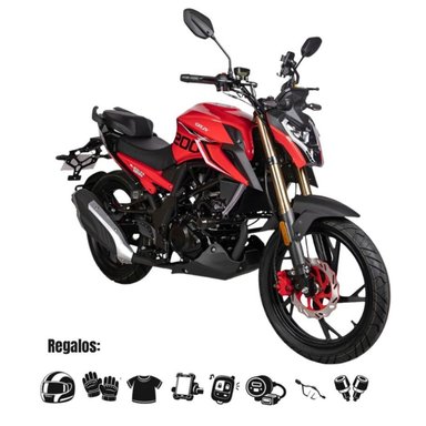 MOTO SONLINK SL200-F9, 200CC, 13.6HP BARRAS MONOSHOCK ROJO