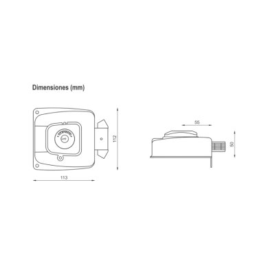 CERRADURA 2090 BLINDADA PARA PUERTAS CORREDIZAS HASTA 50MM ESP. - 2