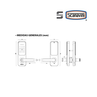 CERRADURA DIGITAL AA130H-K ACCESO PRINCIPAL - 2