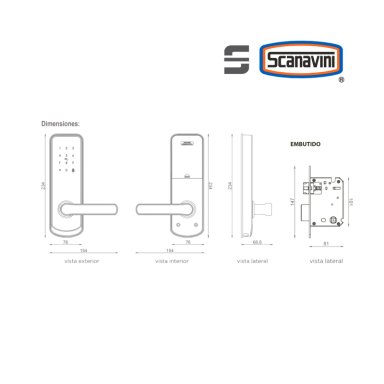 CERRADURA DIGITAL A230-NSD ACCESO PRINCIPAL - 2