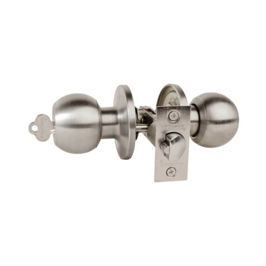 CERRADURA DE POMO ACERO INOX INGRESO SON LLAVE  SEGURO MARIPOSA