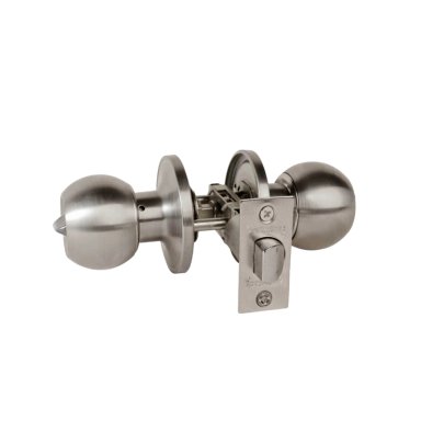 CERRADURA DE POMO ACERO INOX SEGURO INTERIOR-RANURA DE EMERGENCIA EXTERIOR