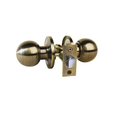 CERRADURA DE POMO BRONCE ENVEJECIDO LIBRE PASO