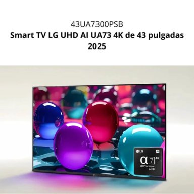 TELEVISOR SMART UHD 43 PULGADAS LG AI 4K 43UA7300PSB 2025 + RACK FIJO - 7