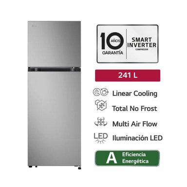REFRIGERADORA LG 241L VT24BPY - PLATEADO