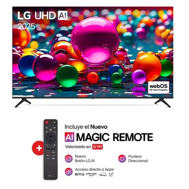 TELEVISOR LG 75'' UHD 4K WEBOS 75UA8050PSA 2025 + MAGIC