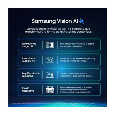 TELEVISOR 55'' SAMSUNG QLED UHD 4K VISION AI QN55Q7FAAGXPE 2025 + ANT + RACK FIJO - 4