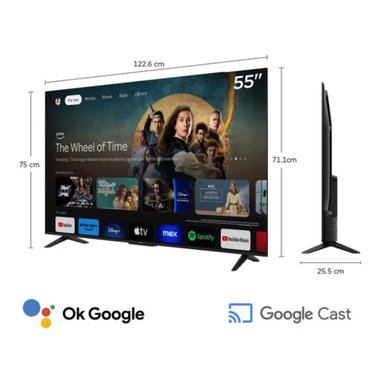 TELEVISOR 55'' TCL UHD 4K 55P6K GOOGLE TV 2025 - 2