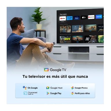 TELEVISOR 55'' TCL UHD 4K 55P6K GOOGLE TV 2025 + ANT DIGITAL - 4