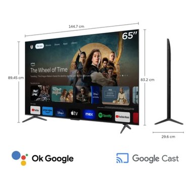 TELEVISOR TCL 65'' QD-MINILED UHD 4K 65C6KS GOOGLE TV 2025 + SOUNDBAR TCL + ANTENA - 2
