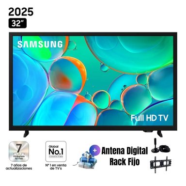 TELEVISOR SAMSUNG 32'' LED HD SMART TV UN32H5000FG TIZEN 2025 + ANT + RACK FIJO