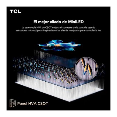 TELEVISOR TCL 55'' QD-MINILED UHD 4K GOOGLE TV 55C6KS 2025 + ANT + RACK FIJO - 5