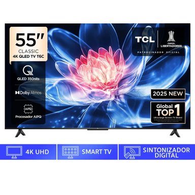 TELEVISOR 55'' TCL QLED UHD 4K 55T6C GOOGLETV 2025 - 1