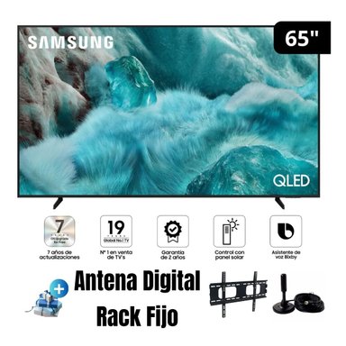 TELEVISOR SAMSUNG 65'' VISION AI QLED UHD 4K QN65Q7FAAGXPE 2025 + ANT + RACK FIJO - 1
