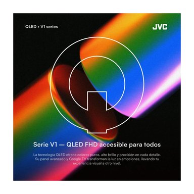 TELEVISOR SMART TV JVC 40'' QLED FHD GOOGLE TV LT-40KB758 2025 + ANT + RACK FIJO - 2