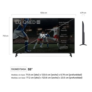 TELEVISOR SMART TV 55'' LG QNED UHD 4K 55QNED73ASA 2026 + ANTENA DIGITAL - 2