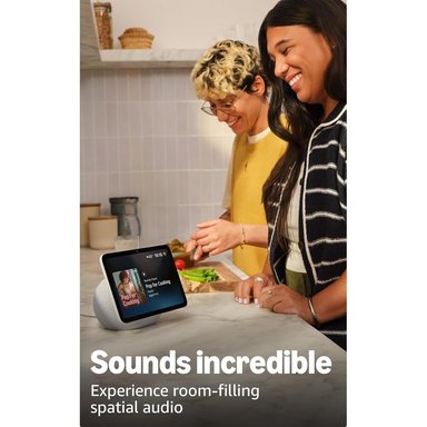 PARLANTE INTELIGENTE AMAZON ECHO SHOW 8 PANTALLA HD 8.7 IN 22 CM CON AUDIO ESPACIAL Y ALEXA+ | BLANCO GLACIAR - 4