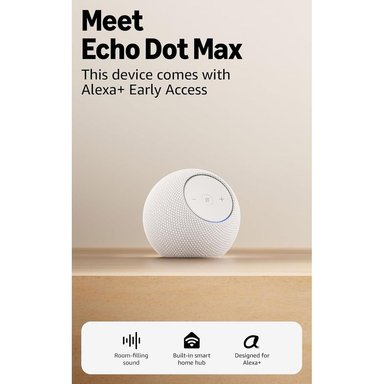 PARLANTE INTELIGENTE AMAZON ECHO DOT MAX ALTAVOZ CON SONIDO ENVOLVENTE Y ALEXA+ INTEGRADO | BLANCO GLACIAR - 2