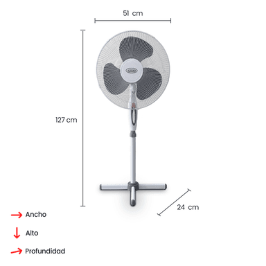Ventilador 3 en 1 ALFANO Piso Mesa y Pared 16" 60w  AL-1680 - 6