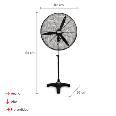 VENTILADOR INDUSTRIAL 2 EN 1 de 34" 300w  AL-IDEU34 - 4