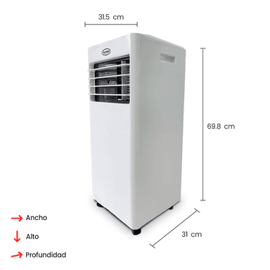 AIRE ACONDICIONADO PORTATIL  ALFANO 10000 BTU 3 en 1 Frío Ventila Deshumedecedor PAC-10 - 5