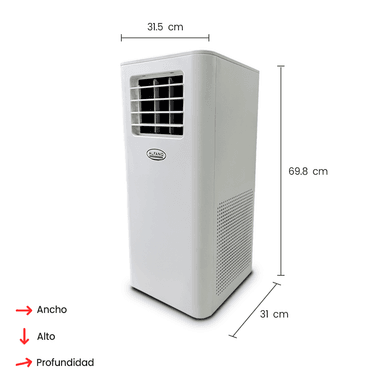 AIRE ACONDICIONADO PORTATIL 3 en 1 ALFANO 12000 BTU 2 Velocidades PC12-PMA - 5