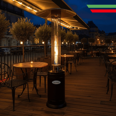 ESTUFA A GAS PARA TERRAZAS ALFANO – MODELO HMXD-E GLASS